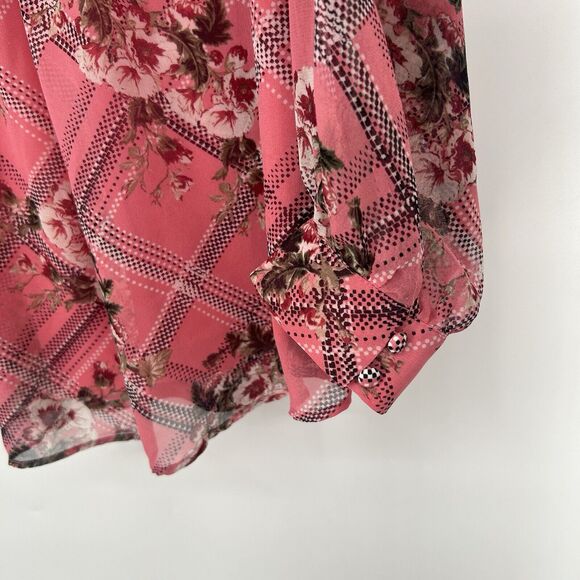 Charter Club Pink Ruffled Long Sleeve Blouse - Picture 4 of 10